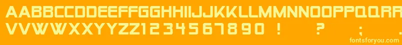 Czcionka SfAlienEncountersSolid – żółte czcionki na pomarańczowym tle