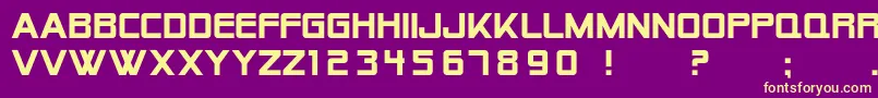 SfAlienEncountersSolid Font – Yellow Fonts on Purple Background