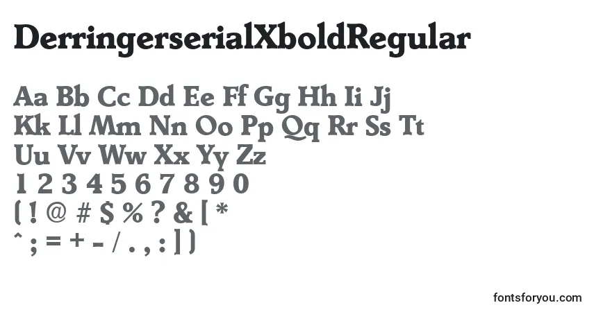 A fonte DerringerserialXboldRegular – alfabeto, números, caracteres especiais