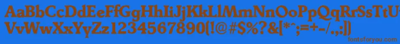 DerringerserialXboldRegular Font – Brown Fonts on Blue Background