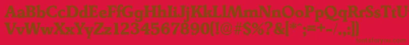 Шрифт DerringerserialXboldRegular – коричневые шрифты на красном фоне