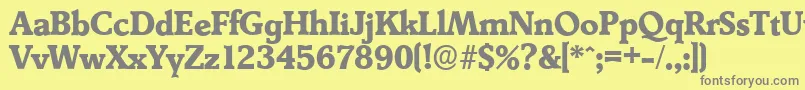 DerringerserialXboldRegular Font – Gray Fonts on Yellow Background