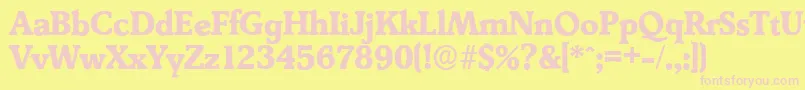 DerringerserialXboldRegular-Schriftart – Rosa Schriften auf gelbem Hintergrund