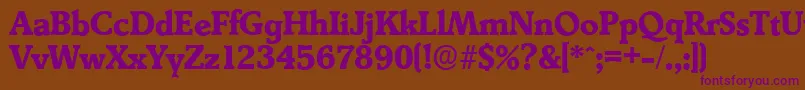 DerringerserialXboldRegular Font – Purple Fonts on Brown Background