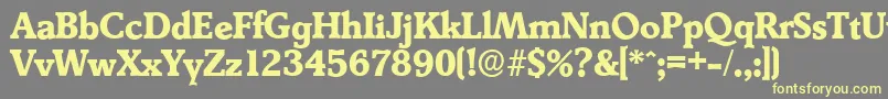 DerringerserialXboldRegular Font – Yellow Fonts on Gray Background