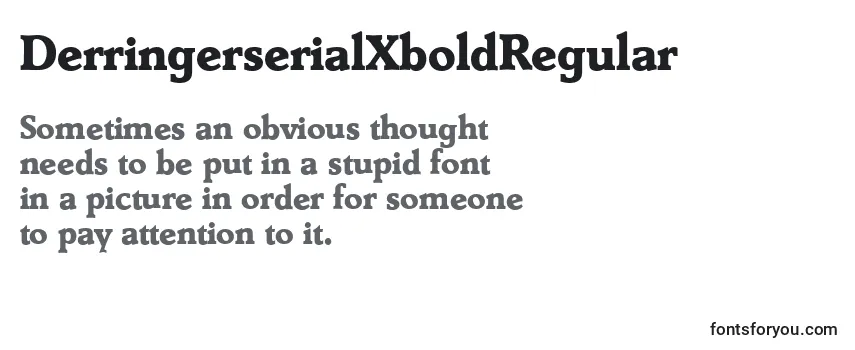 Review of the DerringerserialXboldRegular Font