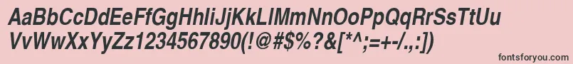 PartridgeNarrowBoldoblique Font – Black Fonts on Pink Background