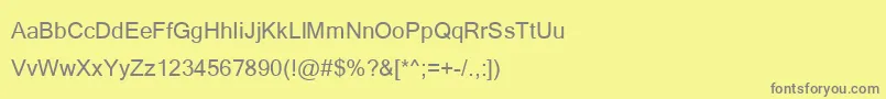 Kartika Font – Gray Fonts on Yellow Background