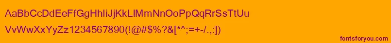 Kartika Font – Purple Fonts on Orange Background