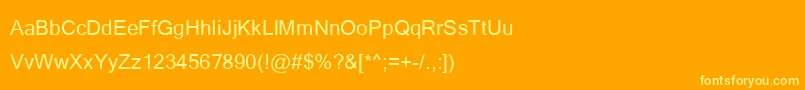 Kartika Font – Yellow Fonts on Orange Background