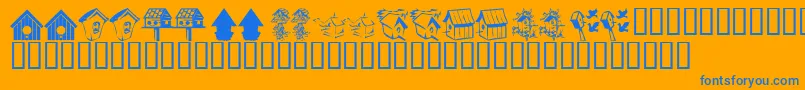 En savoir plus sur la police KrBirdhouse Police KrBirdhouse – polices bleues sur fond orange