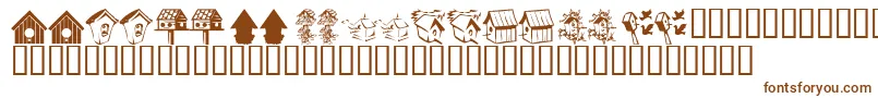 Czcionka KrBirdhouse – brązowe czcionki na białym tle