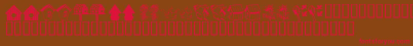 KrBirdhouse Font – Red Fonts on Brown Background