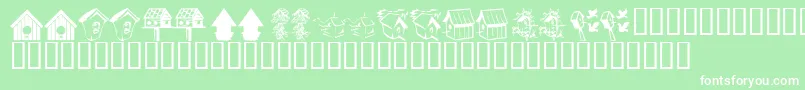 KrBirdhouse Font – White Fonts on Green Background