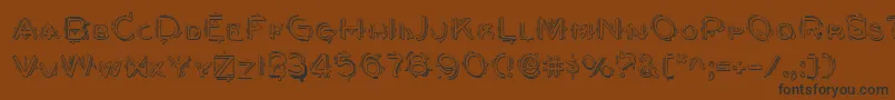 BerserkerShadow Font – Black Fonts on Brown Background