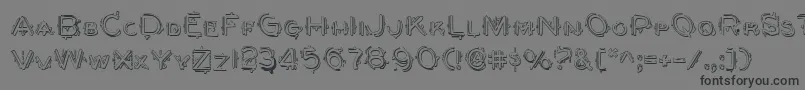 BerserkerShadow Font – Black Fonts on Gray Background