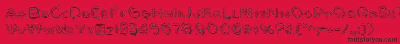 BerserkerShadow Font – Black Fonts on Red Background