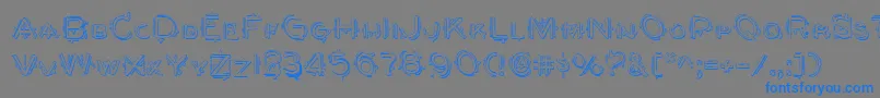 BerserkerShadow Font – Blue Fonts on Gray Background