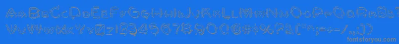 BerserkerShadow Font – Gray Fonts on Blue Background