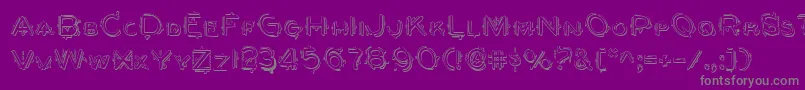 BerserkerShadow Font – Gray Fonts on Purple Background