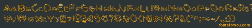BerserkerShadow Font – Orange Fonts on Black Background