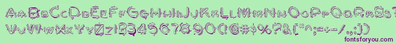 BerserkerShadow Font – Purple Fonts on Green Background