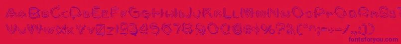 BerserkerShadow Font – Purple Fonts on Red Background