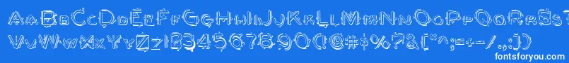 BerserkerShadow Font – White Fonts on Blue Background