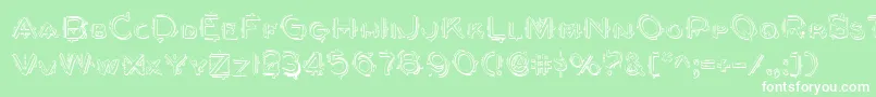 BerserkerShadow Font – White Fonts on Green Background