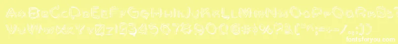 BerserkerShadow Font – White Fonts on Yellow Background