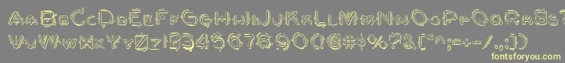 BerserkerShadow Font – Yellow Fonts on Gray Background