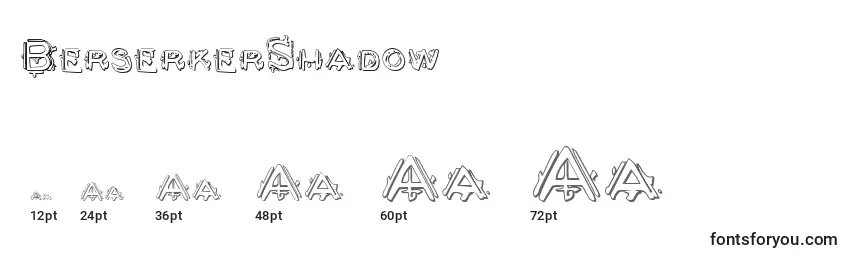 BerserkerShadow Font Sizes