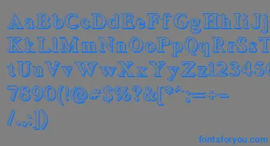 Blockstepped3D font – Blue Fonts On Gray Background
