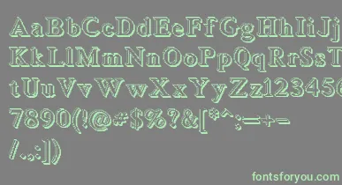 Blockstepped3D font – Green Fonts On Gray Background