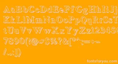 Blockstepped3D font – Pink Fonts On Orange Background