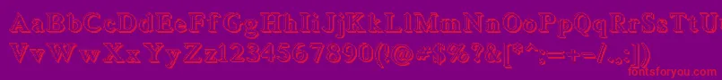 Blockstepped3D Font – Red Fonts on Purple Background