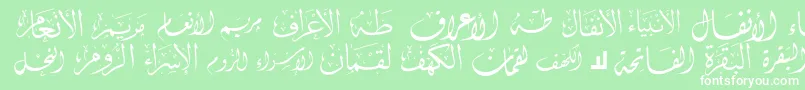 McsSwerAlQuran1 Font – White Fonts on Green Background