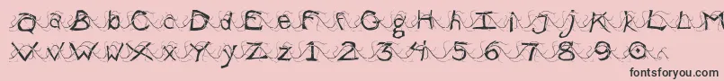 WlentanglementalLight Font – Black Fonts on Pink Background