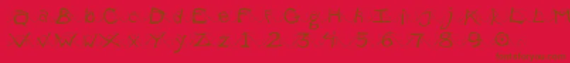 WlentanglementalLight Font – Brown Fonts on Red Background