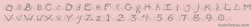 WlentanglementalLight Font – Gray Fonts on Pink Background