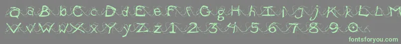 WlentanglementalLight Font – Green Fonts on Gray Background