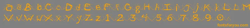 WlentanglementalLight Font – Orange Fonts on Gray Background