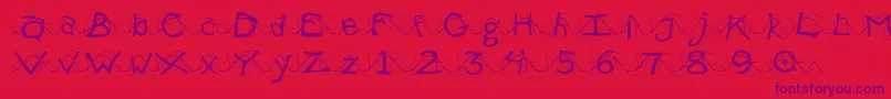 WlentanglementalLight Font – Purple Fonts on Red Background