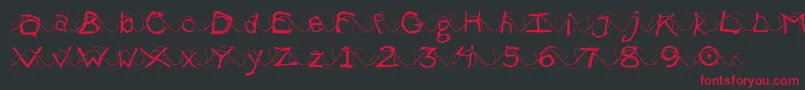 fuente WlentanglementalLight – Fuentes Rojas Sobre Fondo Negro