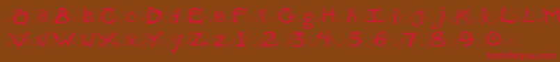 WlentanglementalLight Font – Red Fonts on Brown Background