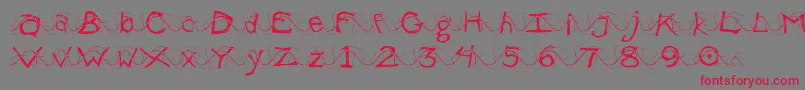 WlentanglementalLight Font – Red Fonts on Gray Background