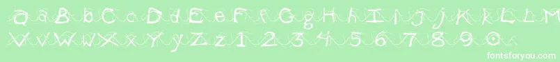 フォントWlentanglementalLight – 緑の背景に白い文字
