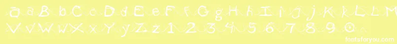 WlentanglementalLight Font – White Fonts on Yellow Background