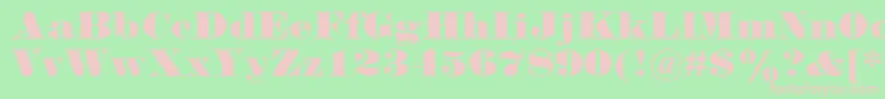 FalstaffMt Font – Pink Fonts on Green Background