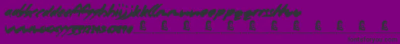 MarkerPen-Schriftart – Schwarze Schriften auf violettem Hintergrund